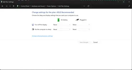 advanced power settings