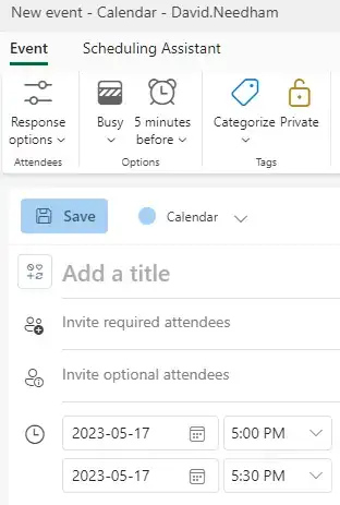 Outlook on the web, retrieved year 2023