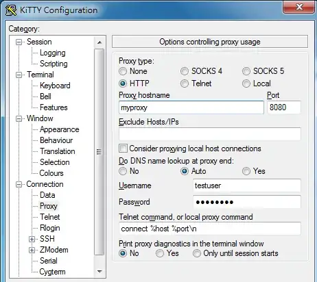 Outgoing Proxy configuration
