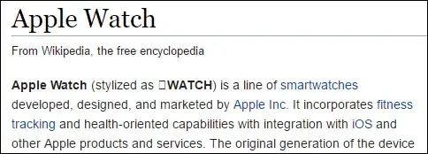 Apple watch Wikipedia page viewed on a Windows PC