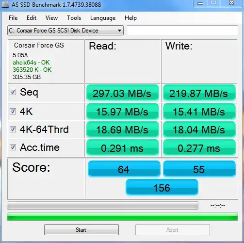 AS SSD Benchmark - After Driver Updates