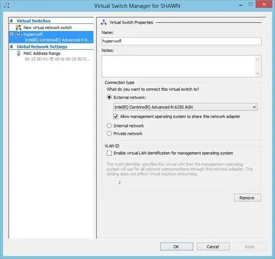Hyper-V virtual switch settings