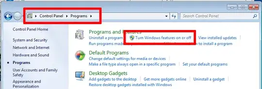 Control Panel - Turn features on or off