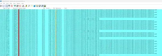 ProcMon capture of Adobe Reader