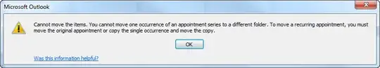 Outlook error message when moving recurring appointments