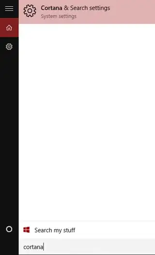 Search results for cortana