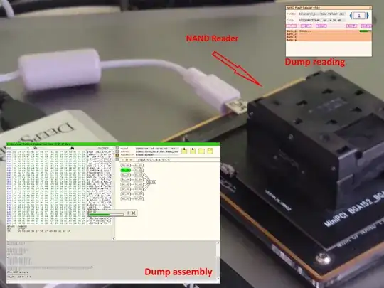 reading NAND and transforming dump