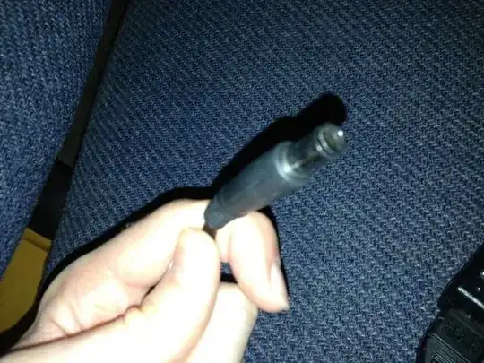 Other end of the power adapter