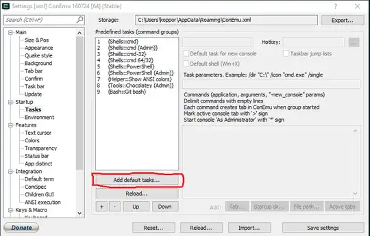 Add default tasks... in ConEmu