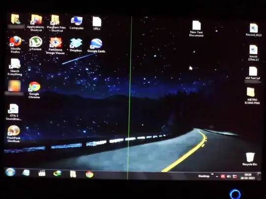 green line on screen