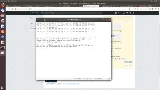 Testing result screenshot