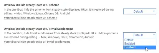Chrome Flags - Omnibox Hide Scheme and Trivial Subdomains