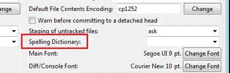 Git GUI Dictionary Option