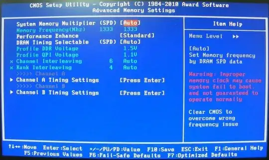 Advanced Memory Settings
