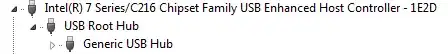A USB hub device under a USB 2.0 (EHCI) controller