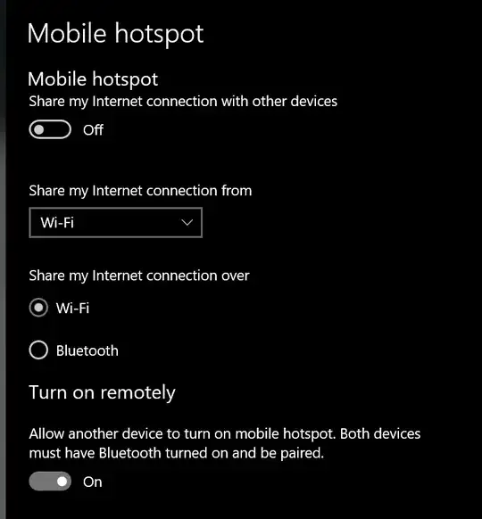 Mobile hotspot settings showing Turn on remotely at the bottom.[2]