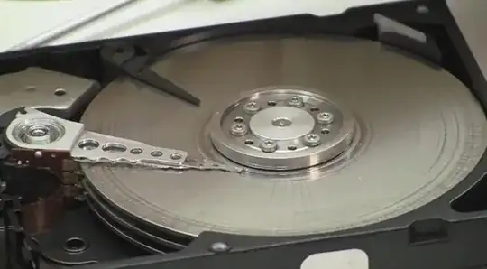 scratched disk