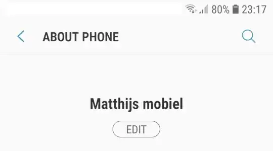 Screenshot of "About phone" panel