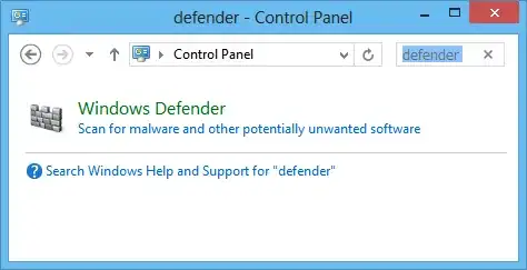 Control Panel Defender