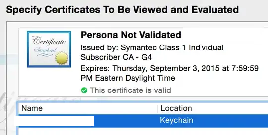 Certificate evaluates successfully
