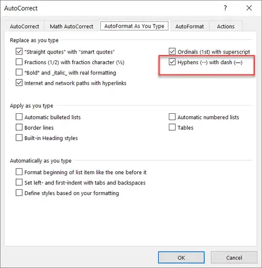 AutoFormat as you type dialog