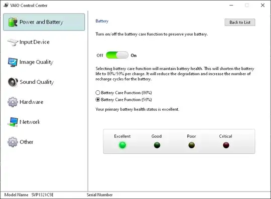 VAIO Battery Care