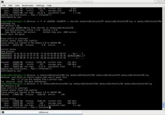 ddrescue copy rescued areas image 2 to image 1