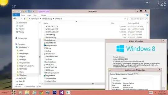 screen image showing taskbar