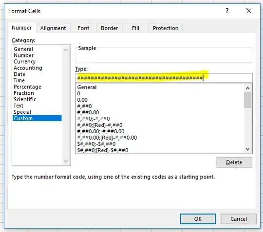 Customer Number format