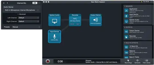 Audio Hijack "Record System Audio" Configuration