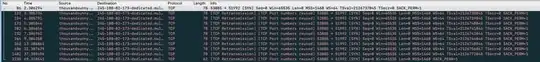 wireshark screenshot for client_1 logs