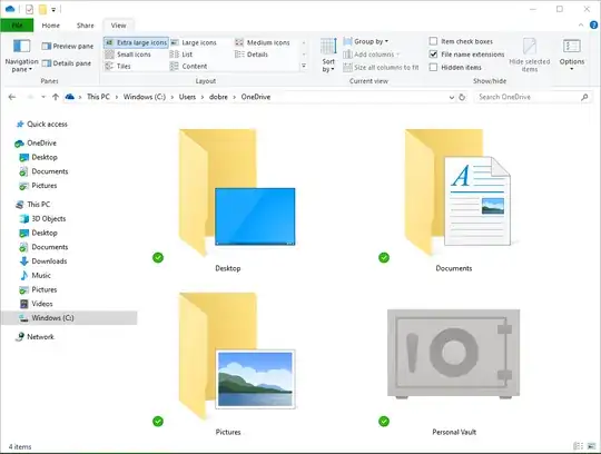 The _OneDrive_ folder containing the desktop folder