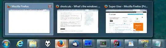 Firefox windows in Windows taskbar