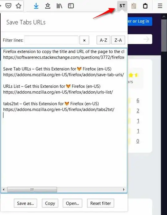 Highlight on Save Tab URLs Firefox addon