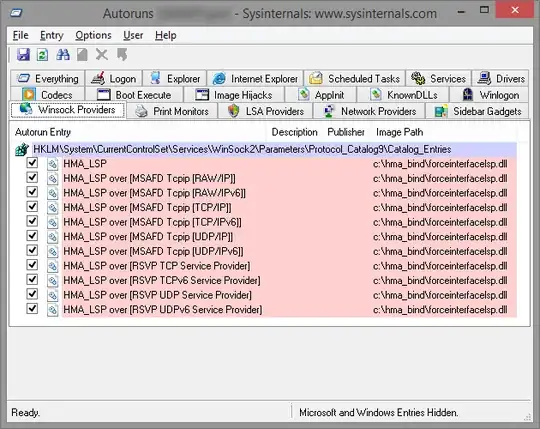 Winsock Providers in AUtoruns