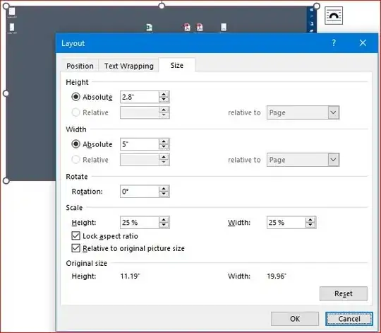 Context/right click image in new email gives you popup with image resizing options; size of the original image is represented in text as 11 inches by 19 inches (not pixels)