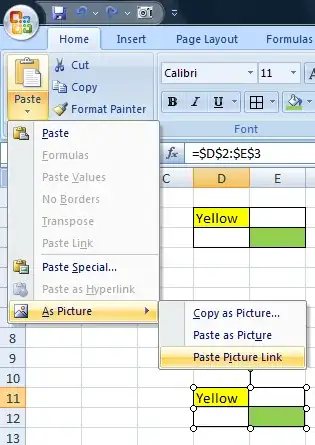 Screenshot during picture link creation