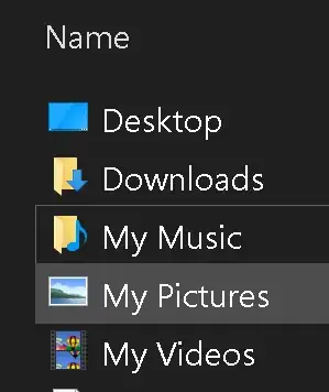 Fixed Desktop, My Pictures, and My Videos