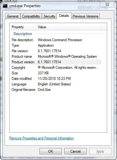 Windows 7 - Details tab in File Properties