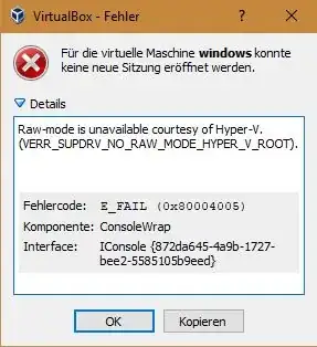 Fail after Hyper-V Checkboxes checked