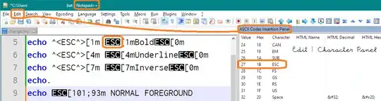 Notepad++ Character Panel