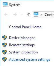 Advanced system settings