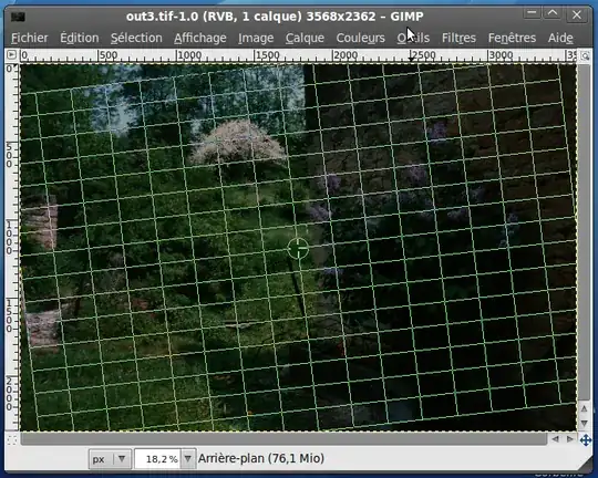 Screenshot of picture rotating in Gimp.