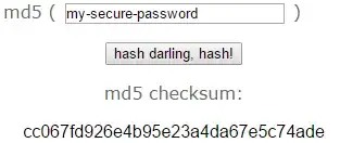 MD5 hashing
