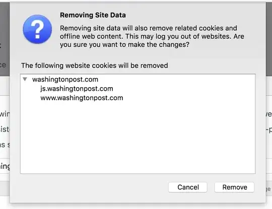 Removing site data for a specific site