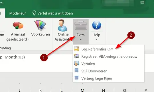 Relink references from Invantive Control ribbon