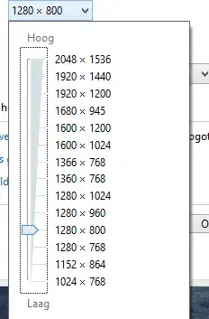 Windows Screen resolution options