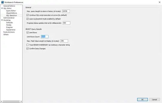 workbench preferences