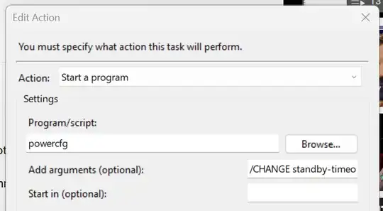 New Trigger Window Screenshot