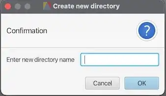 screenshot of Create new directory dialog box
